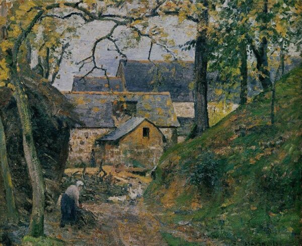 Bauernhof in Montfoucault – Camille Pissarro Camille Pissarro 85x75