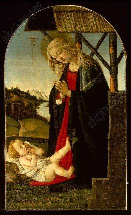 Die Madonna, die Christus anbetet – Sandro Botticelli Sandro Botticelli 70x105