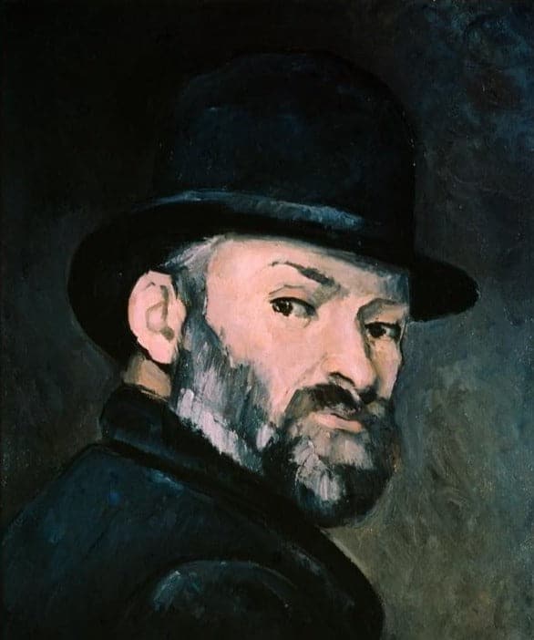 Selbstporträt mit Melone – Paul Cézanne Paul Cézanne 70x85