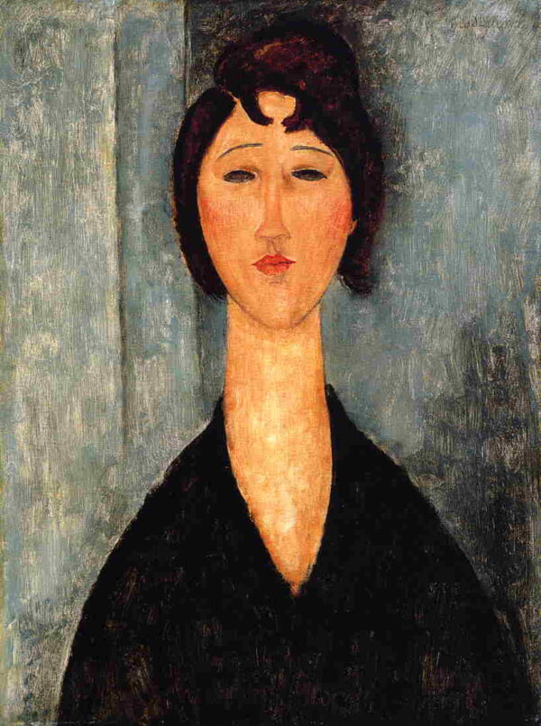 Porträt einer jungen Frau II – Amadeo Modigliani 70x105