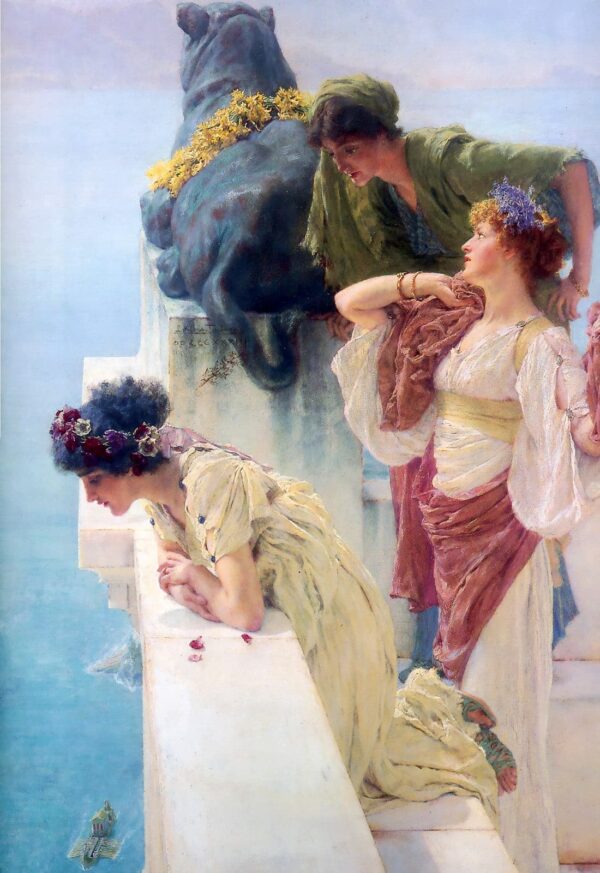 Ein Hahn auf einem Esel – Lawrence Alma-Tadema Lawrence Alma-Tadema