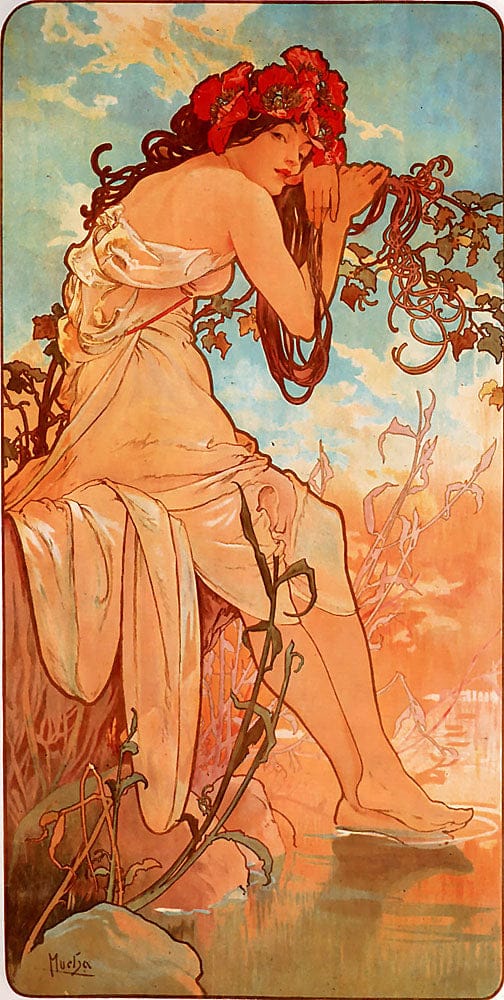 Sommer – Mucha Alfons Mucha 70x140