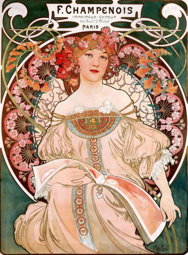 Plakat F. Champenois – Mucha Alfons Mucha 70x105