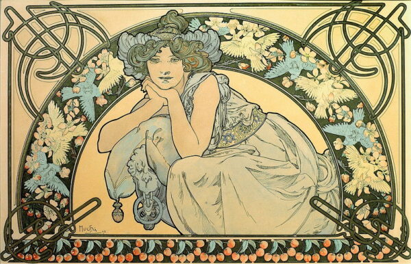 Kirschblüte – Mucha Alfons Mucha 105x70