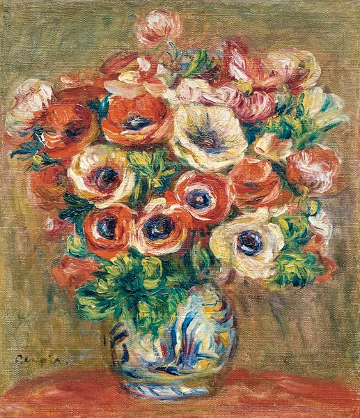 Anemonen in einer Vase – Pierre-Auguste Renoir Pierre-Auguste Renoir 70x85