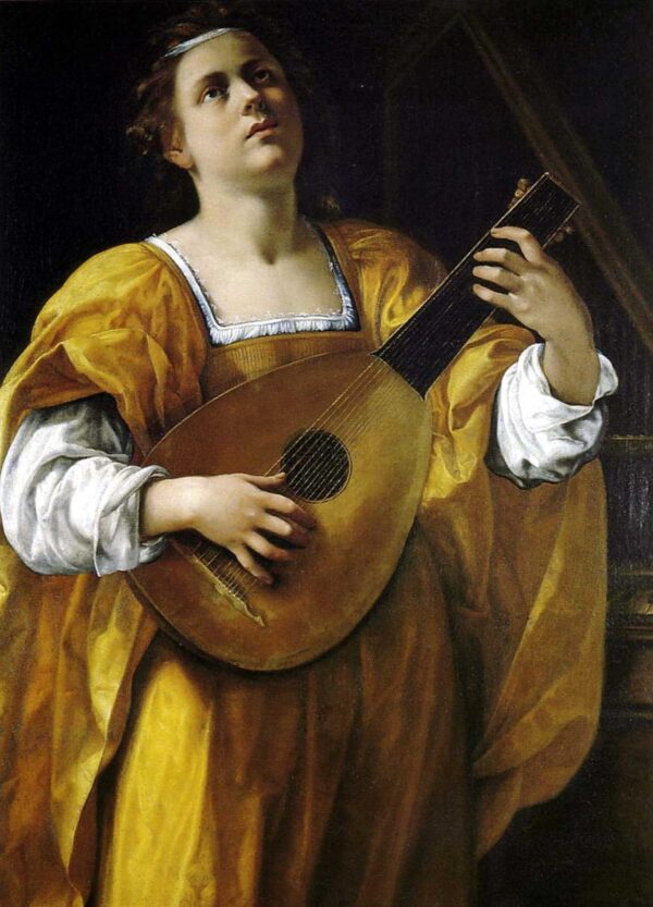 Sainte Cécile spielt Laute – Artemisia Gentileschi Artemisia Gentileschi 70x105