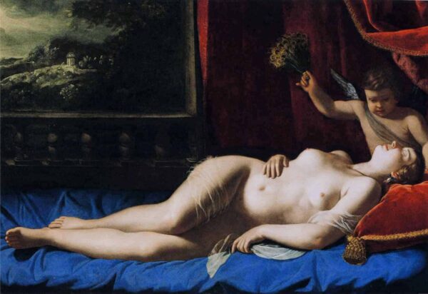 Venus und Cupido (Schlafende Venus) – Artemisia Gentileschi Artemisia Gentileschi 105x70