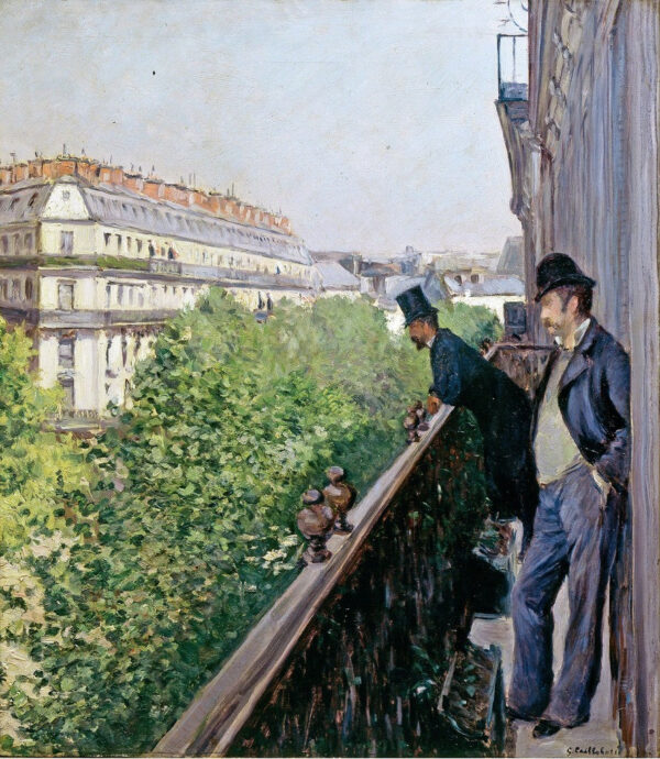 Ein Balkon, Boulevard Haussmann – Caillebotte Gustave Caillebotte 70x70