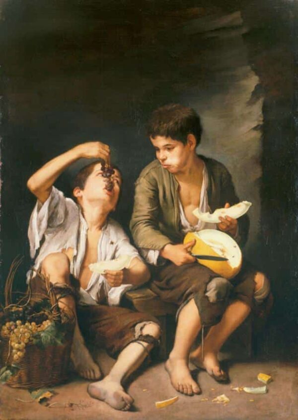 Der Melonen- und Traubenesser – Bartolomé Esteban Murillo Bartolomé Esteban Murillo