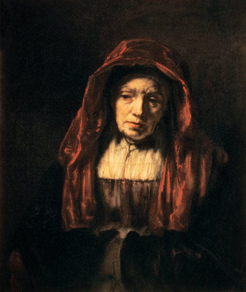 Porträt einer älteren Frau (die Mutter des Künstlers) – Rembrandt van Rijn Rembrandt van Rijn 70x85