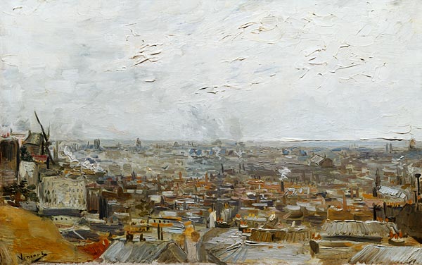 Blick auf Paris von Montmartre – Van Gogh Vincent Van Gogh 105x70