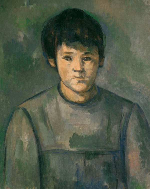 Porträt eines jungen Mädchens – Paul Cézanne Paul Cézanne 70x85