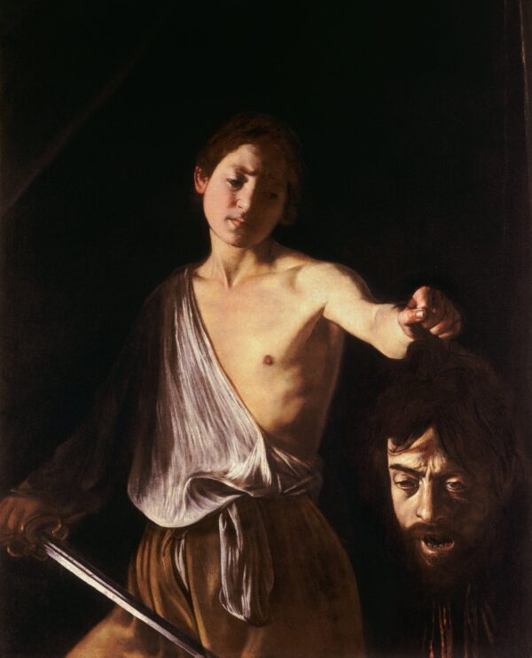 David mit dem Kopf von Goliath – Caravaggio Michelangelo Merisi da Caravaggio 70x85