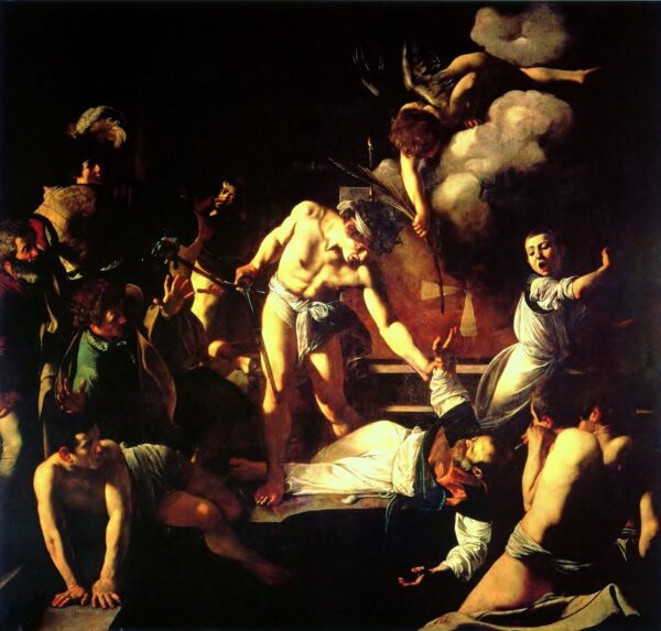 Das Martyrium des heiligen Matthäus – Caravaggio Michelangelo Merisi da Caravaggio 70x70