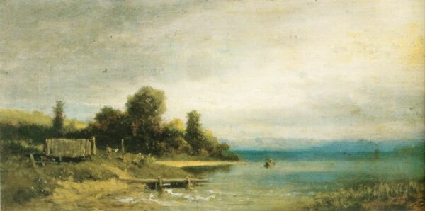 Landschaft am Ammersee – Carl Spitzweg Carl Spitzweg 140x70