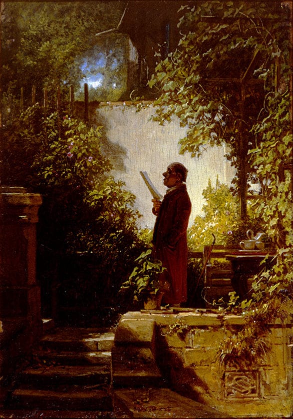 Der Zeitungsleser im Familiengarten – Carl Spitzweg Carl Spitzweg 70x105