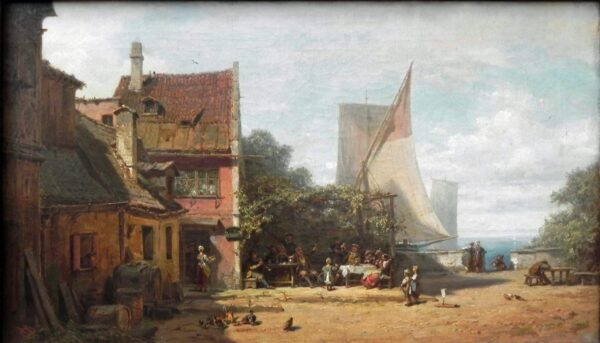 Alte Taverne am Starnberger See – Carl Spitzweg Carl Spitzweg 120x70