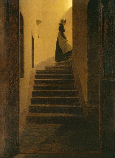 Caroline auf der Treppe – Caspar David Friedrich Caspar David Friedrich 70x105