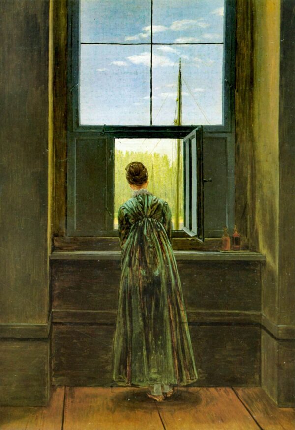 Frau am Fenster – Caspar David Friedrich Caspar David Friedrich 70x105