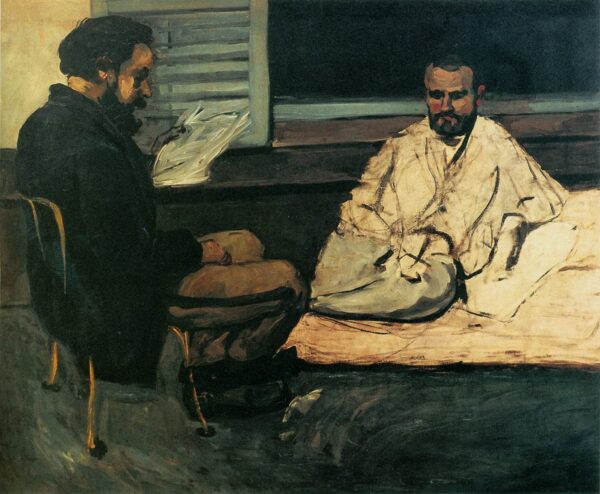 Paul Alexis (1847-1901) liest ein Manuskript an Émile Zola (1840-1902) 1869-70 – Paul Cézanne Paul Cézanne 85x75