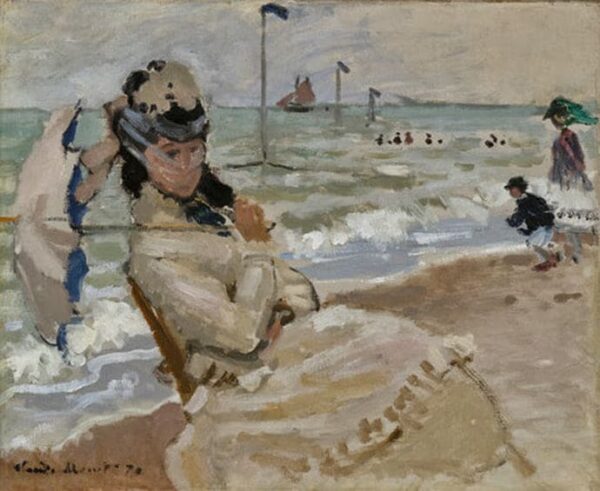 Camille am Strand von Trouville – Claude Monet Claude Monet 85x75