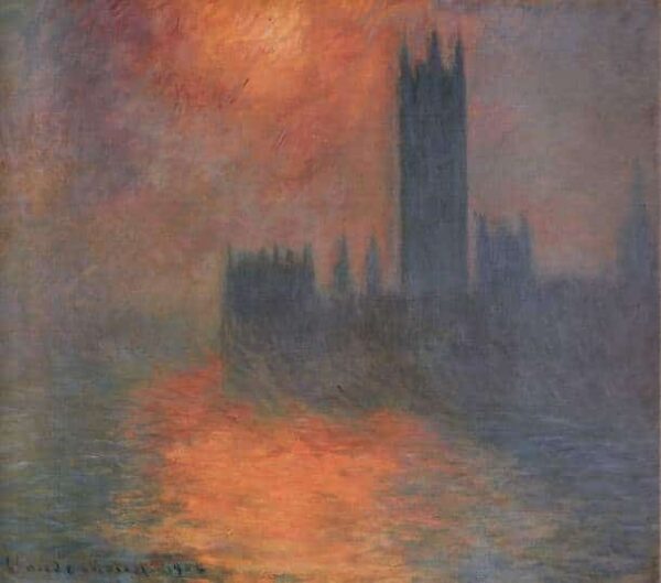 Das Parlament, Sonnenuntergang (W 1607) – Claude Monet Claude Monet 70x70