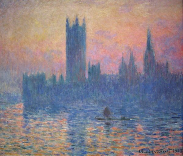 Das Parlament von London, Sonnenuntergang (W 1598) – Claude Monet Claude Monet 70x70