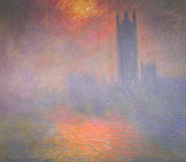 Londres, das Parlament. Sonnenstrahl in der Nebellücke (W 1610) – Claude Monet Claude Monet 85x75