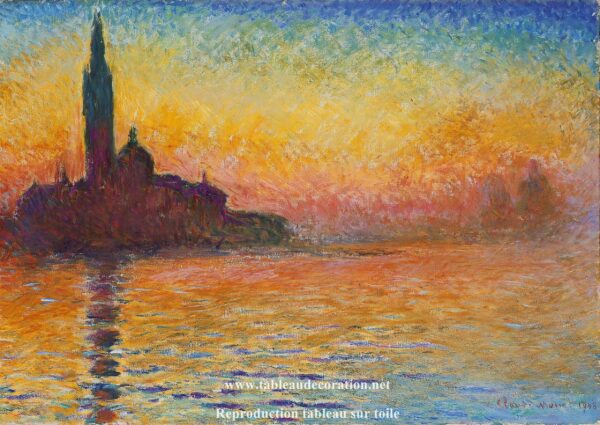 Saint-Georges-Majeur im Zwielicht – Gemälde von Claude Monet Claude Monet 105x70