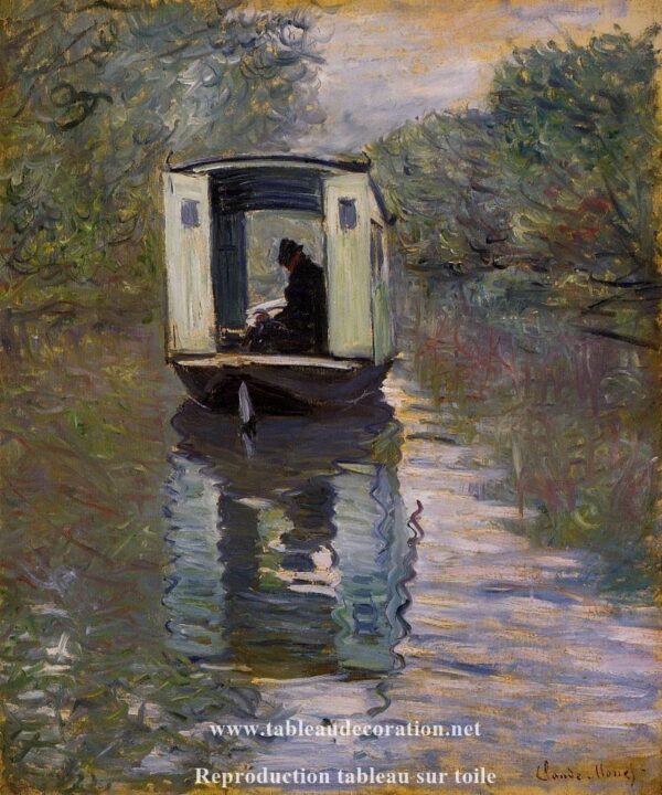 Das Boot-Atelier – Gemälde von Monet Claude Monet 70x85