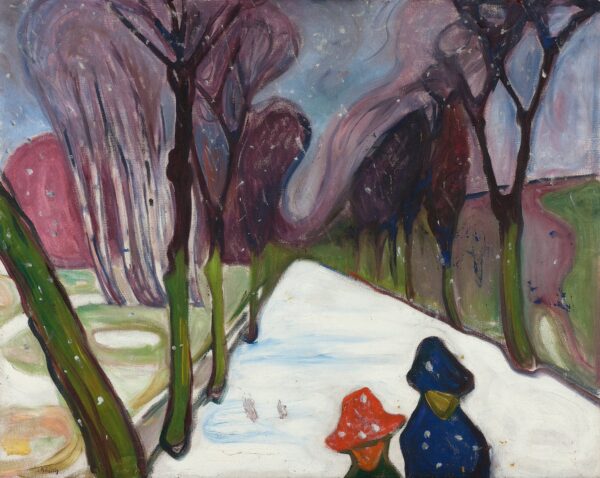 Neuer Schnee in der Allee – Edvard Munch Edvard Munch 85x75