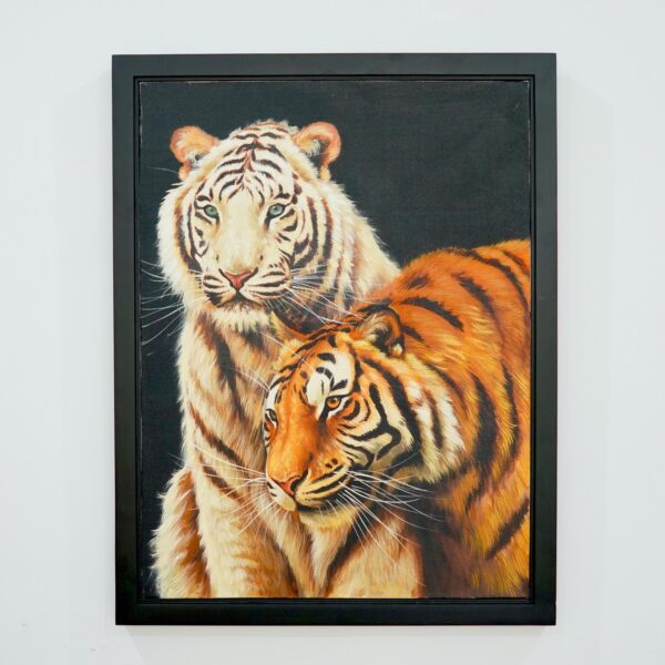 Paar weißer Tiger – 60 x 80 cm Die Kunstgalerie < 1000 € 2