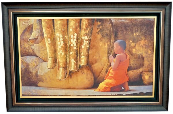 Das Mönchskind und der goldene Buddha – 170 x 100 cm Die Kunstgalerie 5 000 € ~ 10 000 € 2