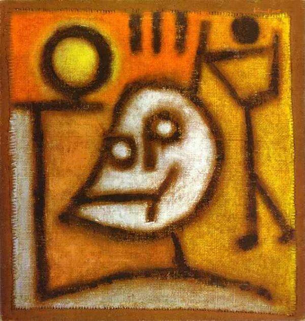 Der Titel lautet: «Der Tod und das Feuer – Paul Klee» Paul Klee 70x70