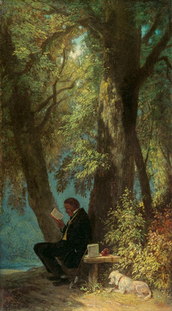 Der Titel lautet: «Der Lieblingsplatz – Carl Spitzweg» Carl Spitzweg 70x120