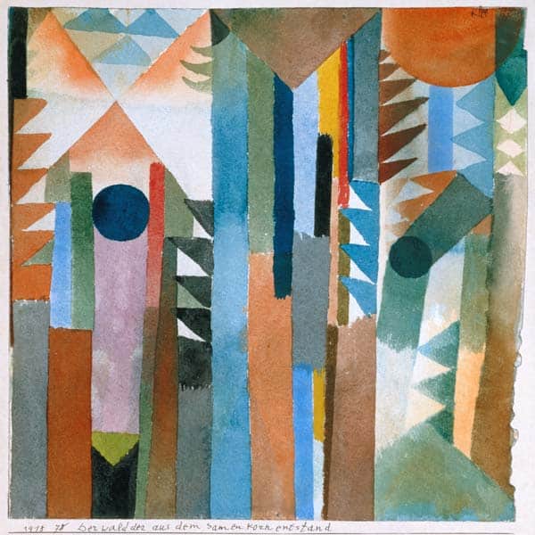 Der Titel lautet: «Der Wald entsteht aus dem Korn – Paul Klee» Paul Klee 70x70