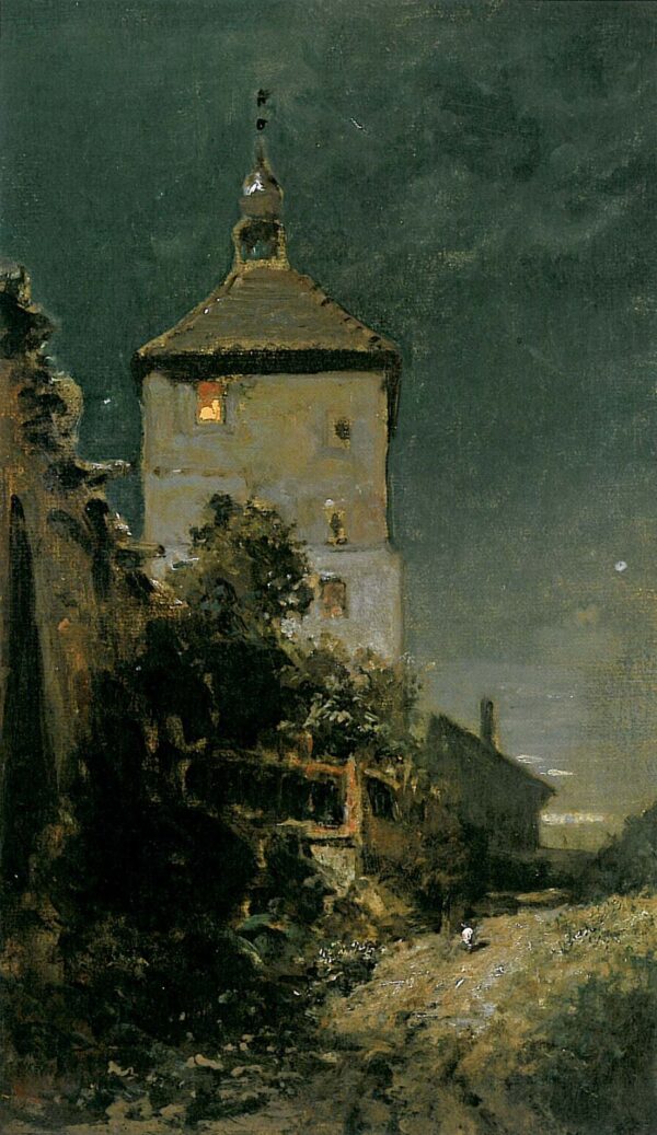 Der Blaserturm in Schwandorf – Carl Spitzweg Carl Spitzweg 70x120