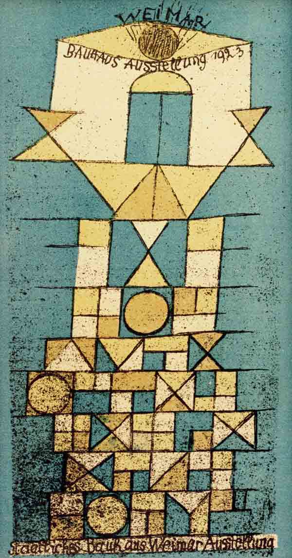 Der erhabene Aspekt, Ausstellung des Bauhauses in Weimar 1923 – Paul Klee Paul Klee 70x140