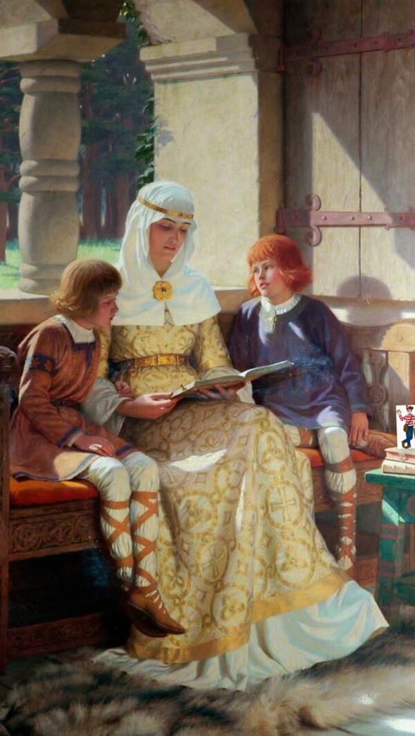 Die Kindheit von Alfred dem Großen – Edmund Leighton Edmund Leighton 70x120