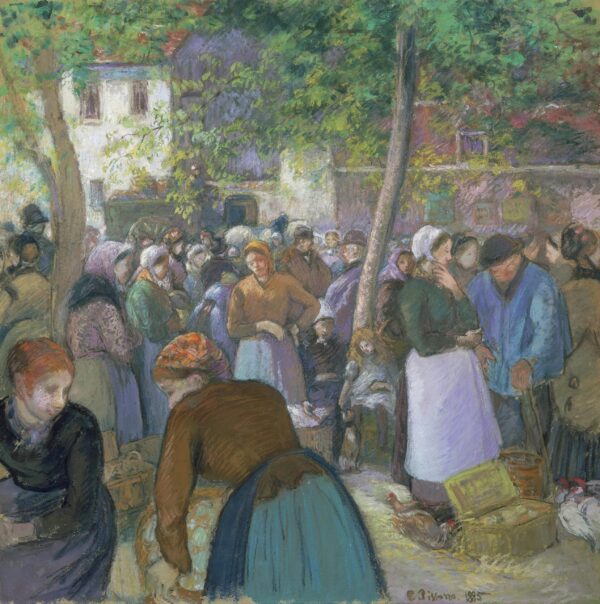 Der Geflügelmarkt, Gisors – Camille Pissarro Camille Pissarro 70x70