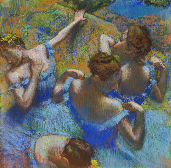 Tänzerinnen in Blau – Edgar Degas Beliebte Bilder 70x70