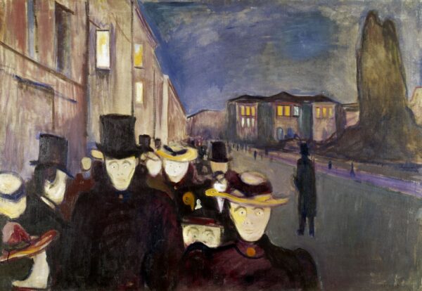 Abend auf der Karl-Johan-Straße – Edvard Munch Edvard Munch 105x70