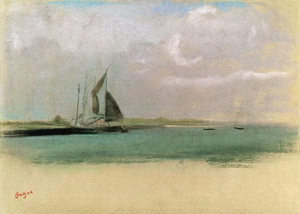 Fischerboote kehren in den Hafen zurück – Edgar Degas Edgar Degas 105x70