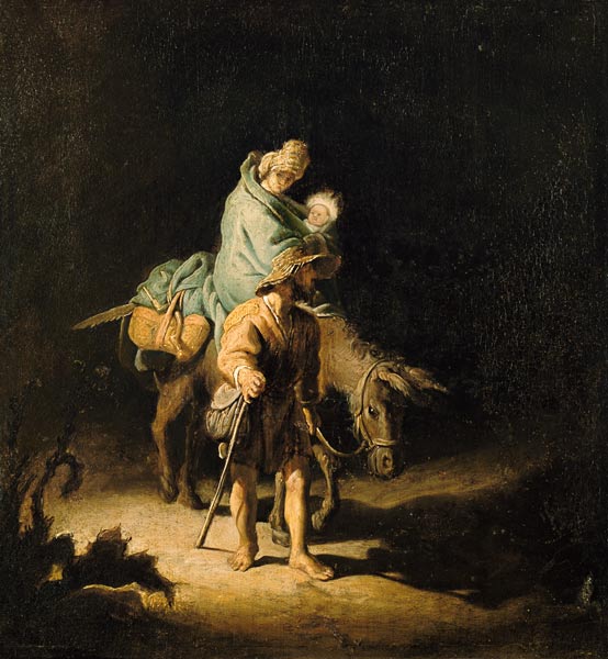 Flucht aus Ägypten – Rembrandt van Rijn Rembrandt van Rijn 70x70