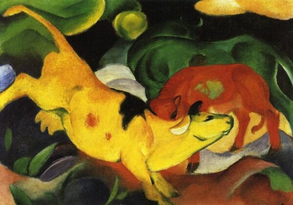 Kühe Rot Grün Gelb – Franz Marc Franz Marc 105x70