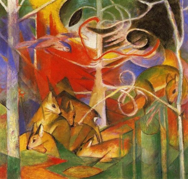 Hirsche im Wald I – Franz Marc Franz Marc 70x70