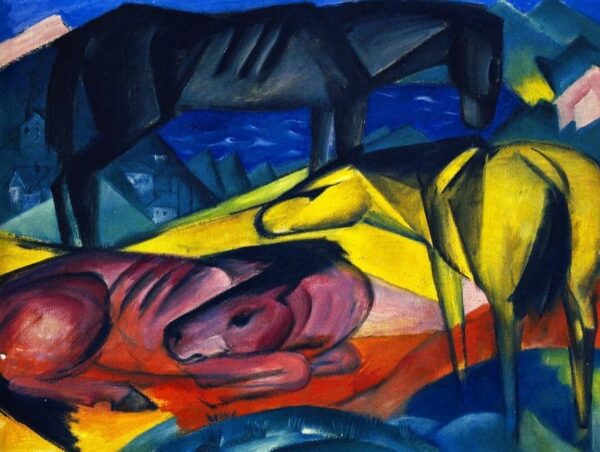 Drei Pferde II – Franz Marc Franz Marc 85x75