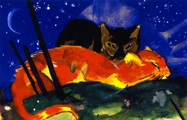 Zwei Katzen – Franz Marc Franz Marc 105x70