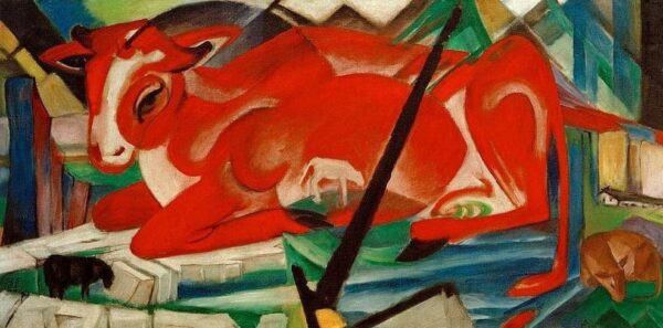 Die Kuh der Welt – Franz Marc Franz Marc 140x70