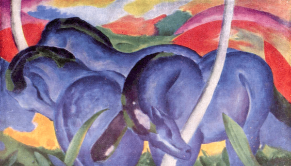 Große blaue Pferde – Franz Marc Beliebte Bilder Franz Marc